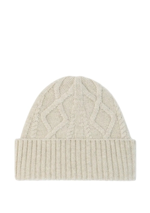 BOMPARD cable-knit ribbed hat - Neutrals