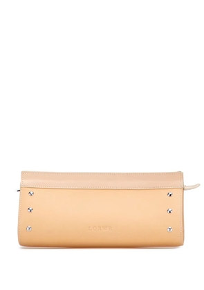 Loewe Pre-Owned 2004 Studded Leather clutch bag - Brown