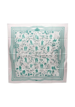 Hermès Pre-Owned 2010 Les Amoureux De Paris 90 scarf - Pink