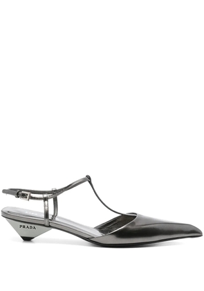 Prada Pre-Owned 35mm metallic pumps - Grey