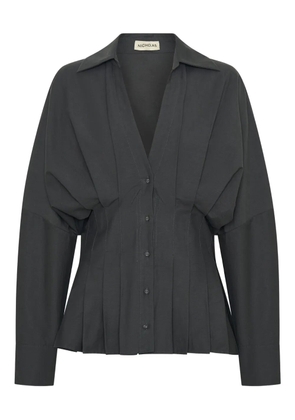 Nicholas Reggie pleated shirt - Grey