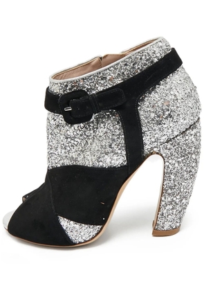 Miu Miu Pre-Owned 110mm glitter ankle boots - Silver