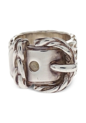 Hermès Pre-Owned 1990-2000s buckle-shaped ring - Silver
