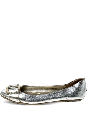 Jimmy Choo Pre-Owned metallic leather ballet flats