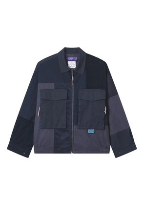 aftermaths patchwork zip jacket - Blue