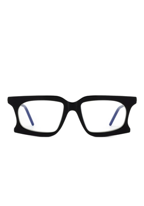Kuboraum D73 geometric gold-detail glasses - Black