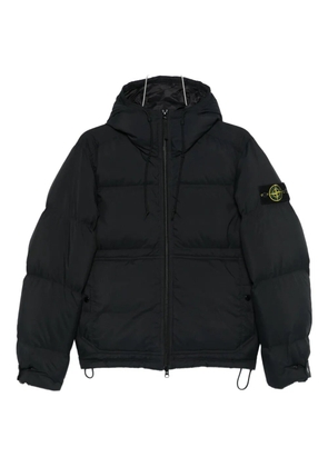Stone Island hooded quilted puffer jacket - Black