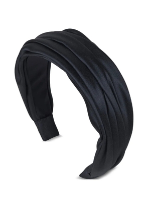 Jennifer Behr pleated silk headband - Black