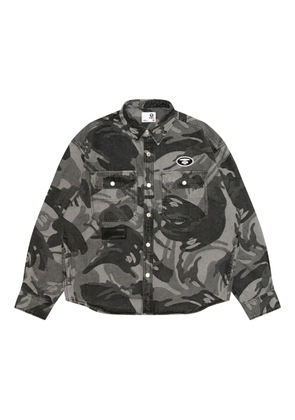 AAPE BY *A BATHING APE® Moonface camouflage patch shirt - Black