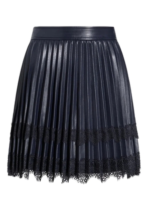 Cinq A Sept Laney pleated lace mini skirt - Blue