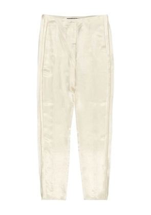 Bimba y Lola satin side-stripes straight trousers - Neutrals