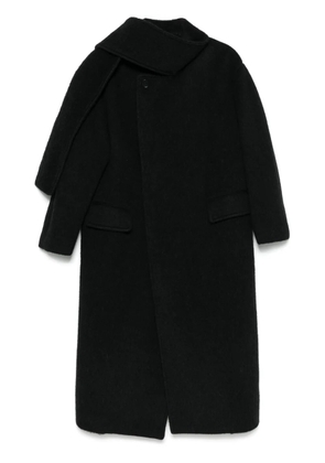 MSGM scarf-detailing coat - Black