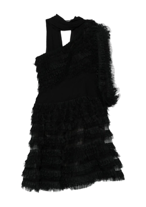 Gemy Maalouf one-shoulder ruffled dress - Black
