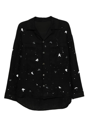 CROQUIS ink-effect shirt - Black