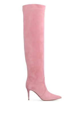 Gianvito Rossi 90mm Hansen suede knee-high boots - Pink