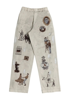 Samuel Zelig printed western trousers - Neutrals