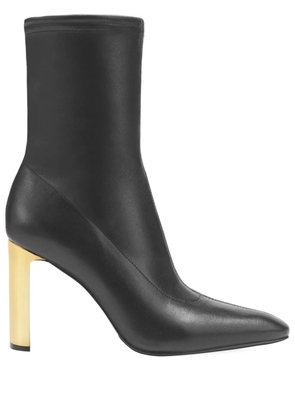 POTAMY leather ankle boots - Black