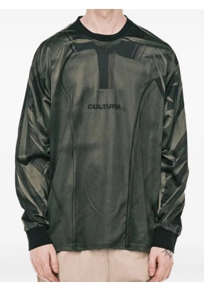 CULTURA long-sleeve panelled T-shirt - Green