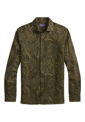 Ralph Lauren Purple Label paisley-print long-sleeved shirt - Green