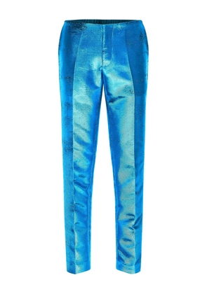 MM6 Maison Margiela metallic-finish tailored trousers - Blue
