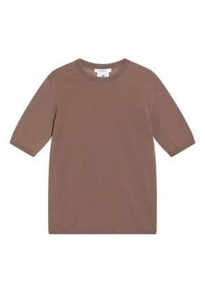 Max Mara short-sleeve round-neck wool T-shirt - Brown