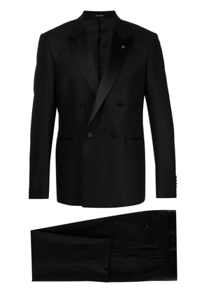 Tagliatore peak-lapels double-breasted suit - Black