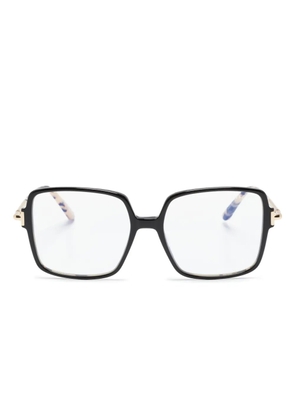 TOM FORD Eyewear tortoiseshell-effect square-frame glasses - Black