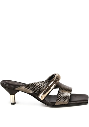 Giuliano Galiano leather sandals - Gold