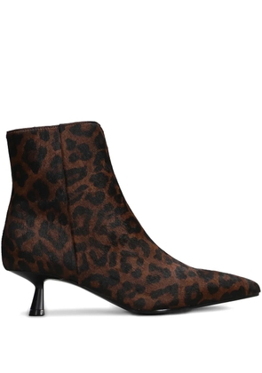 Bibi Lou 45mm animal print-heel boots - Brown