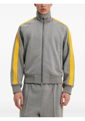 1989 STUDIO stripe-detail zip-up jacket - Grey