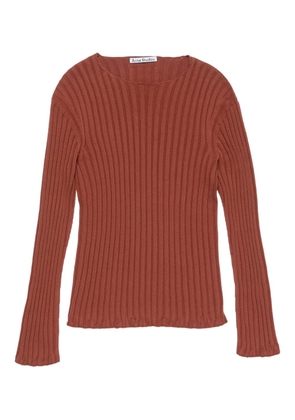 Acne Studios ribbed cotton sweater - Red