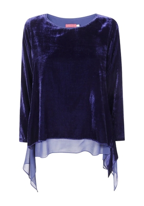 Bianco Levrin velvet top - Blue