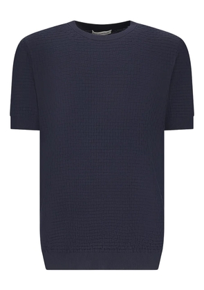 GOES BOTANICAL woven-knit T-shirt - Blue