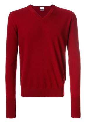 Ballantyne V-neck jumper - Red