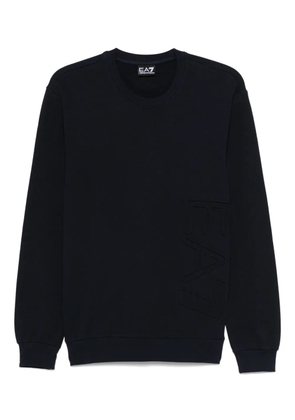 Ea7 Emporio Armani logo-embossed sweatshirt - Blue
