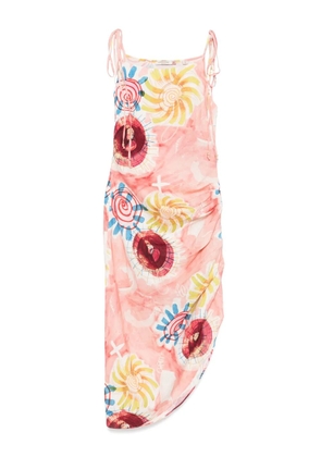 Scotch & Soda abstract-print maxi dress - Pink