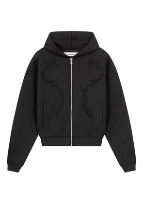 ROUGH. zip-up hoodie - Black