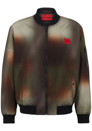 HUGO Byler logo-patch bomber jacket - Multicolour