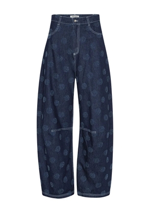 Henrik Vibskov needle-punch dot jeans - Blue