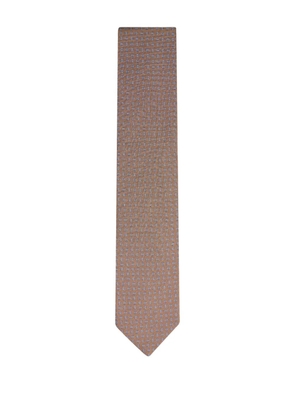 Canali geometric-pattern tie - Brown