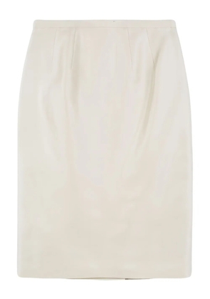 Valentino Garavani Pre-Owned silk pencil skirt - Neutrals