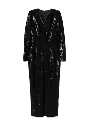 SILK LOVE & LACE Ivona sequin-embellished dress - Black