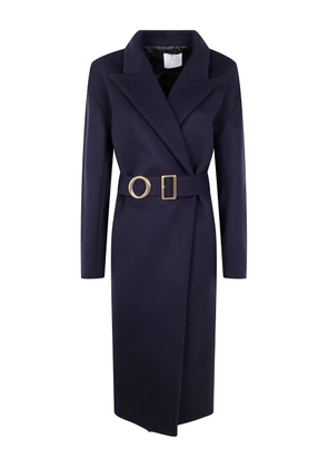 Mantu belted wool coat - Blue