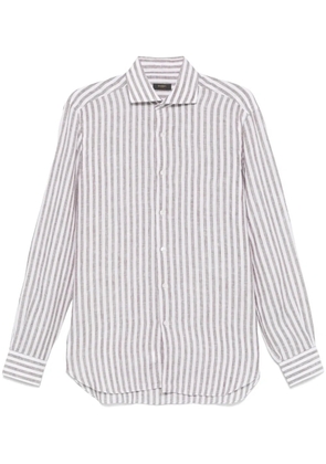 Barba striped shirt - Brown