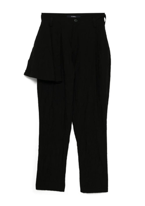 Limi Feu frilled tapered trousers - Black