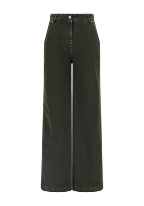 Nude creased wide-leg jeans - Black