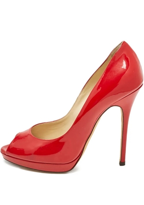 Jimmy Choo Pre-Owned 120mm peep-toe platform pumps - Red