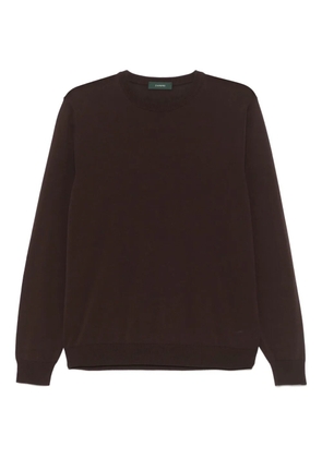 Zanone fine-knit top - Brown