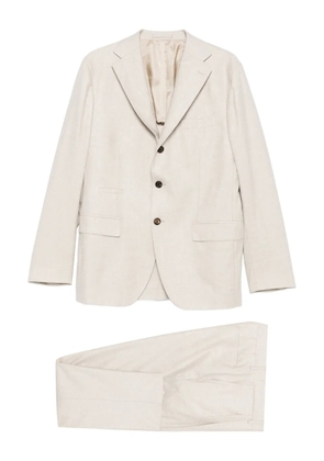 Eleventy three-button wool suit - Neutrals