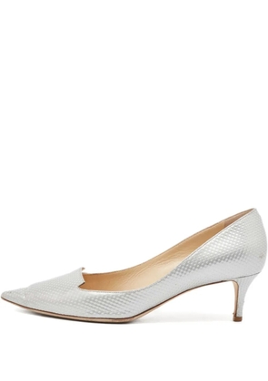 Jimmy Choo Pre-Owned 55mm Attila leather pumps - Grey
